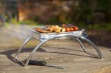 Dual functions frame for Instant BBQ grills